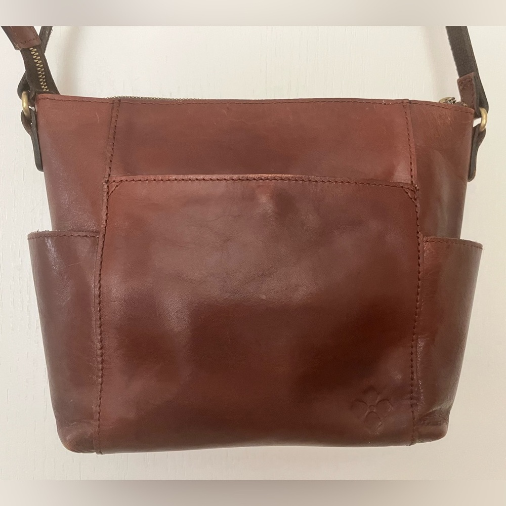 Patricia Nash Aveley British Brown Western Tooled Leather Crossbody Shoulder Bag - Picture 7 of 16